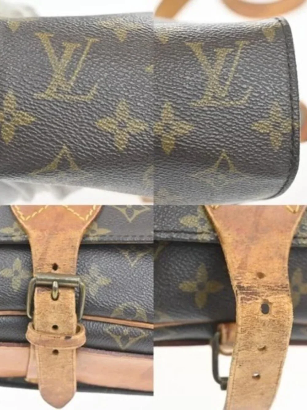 LOUIS VUITTON Cartouchiere MM Shoulder Bag Monogram Leather Brown M51253 62KP520